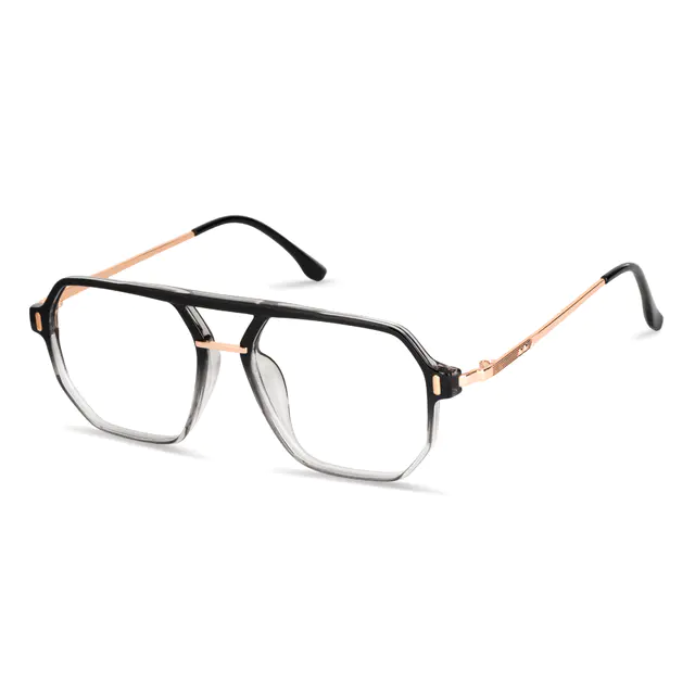 Aviator Gradient Black Eyeglasses