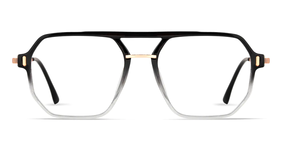 Aviator Gradient Black Eyeglasses