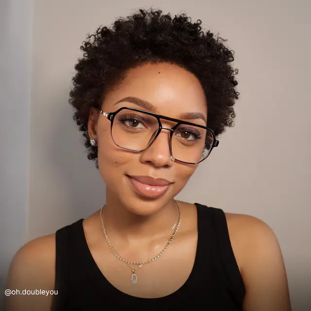 Aviator Gradient Black Eyeglasses