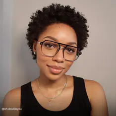 Aviator Gradient Black Eyeglasses