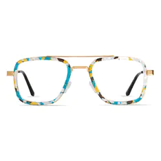 Aviator Blue/Multicolor Eyeglasses