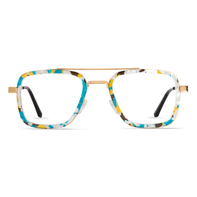 Aviator Blue/Multicolor Eyeglasses