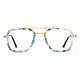 Aviator Blue/Multicolor Eyeglasses