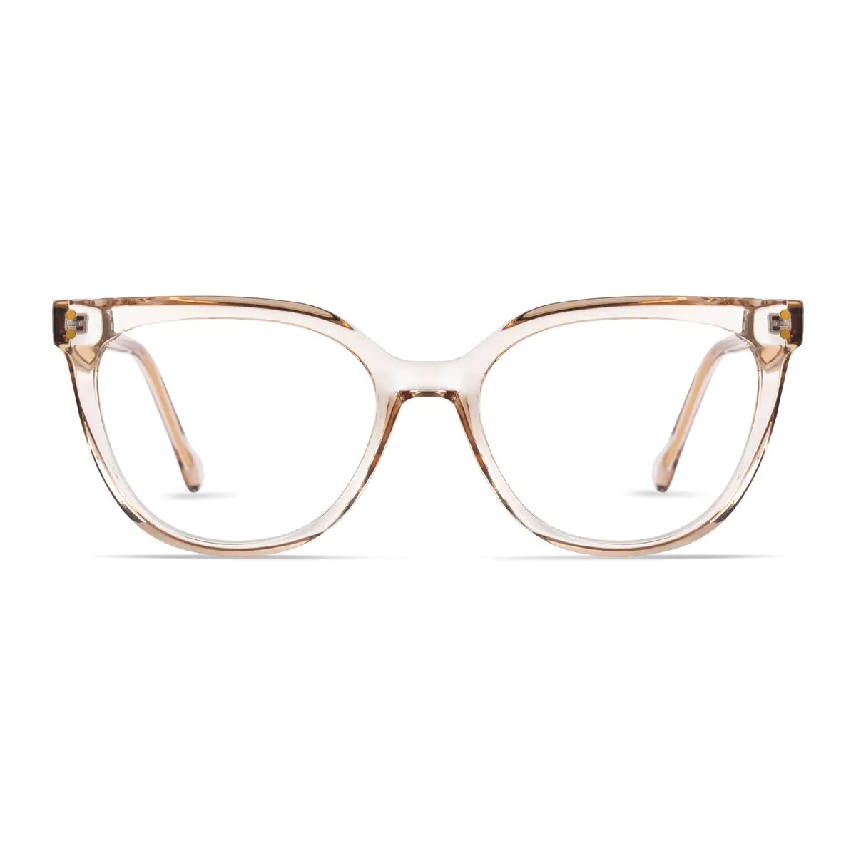 Cat-eye Transparent Amber Eyeglasses