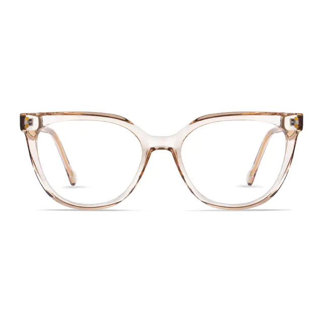 Cat-eye Transparent Amber Eyeglasses