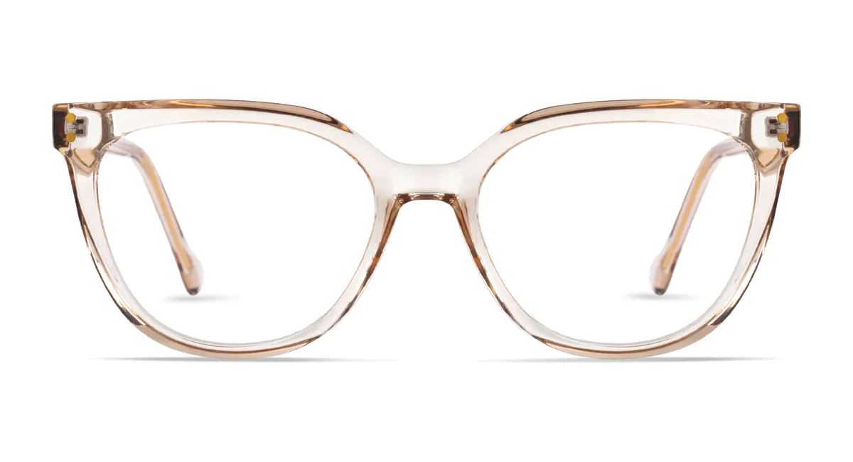Cat-eye Transparent Amber Eyeglasses