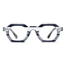 Geometric Striped Eyeglasses