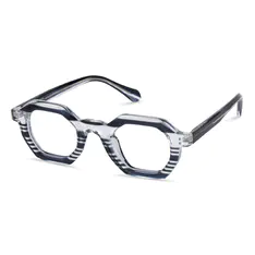 Geometric Striped Eyeglasses