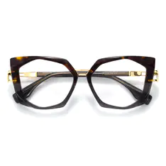 Geometric Tortoiseshell/Gold Eyeglasses