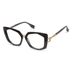 Geometric Tortoiseshell/Gold Eyeglasses