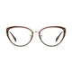 Cat-Eye Transparent Brown Eyeglasses