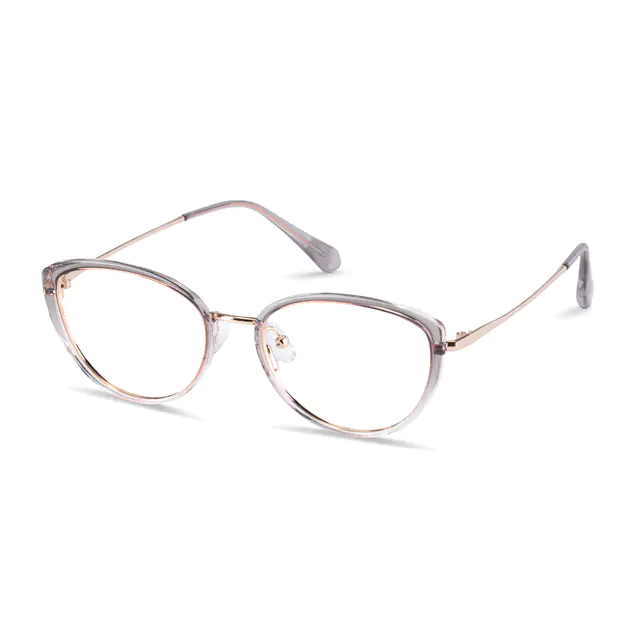 Cat-Eye Gradient Gray Eyeglasses