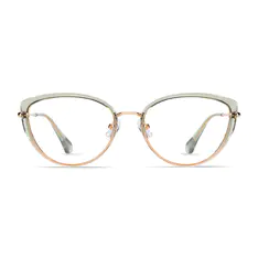 Cat-Eye Gradient Green Eyeglasses