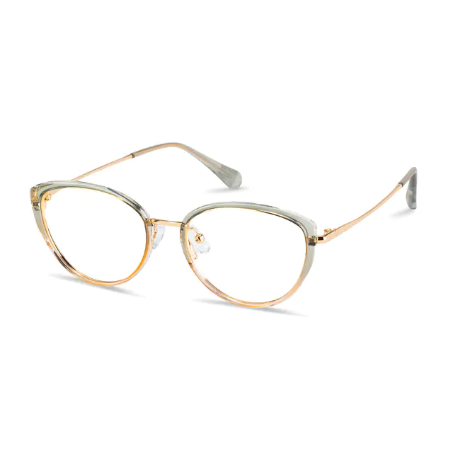 Cat-Eye Gradient Green Eyeglasses