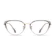 Cat-Eye Transparent Gray Eyeglasses