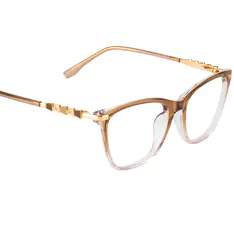 Cat-eye Gradient Brown Eyeglasses