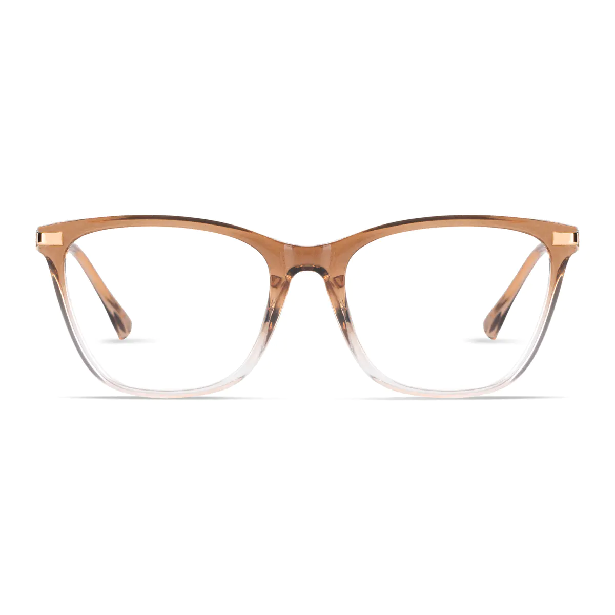 Cat-eye Gradient Brown Eyeglasses