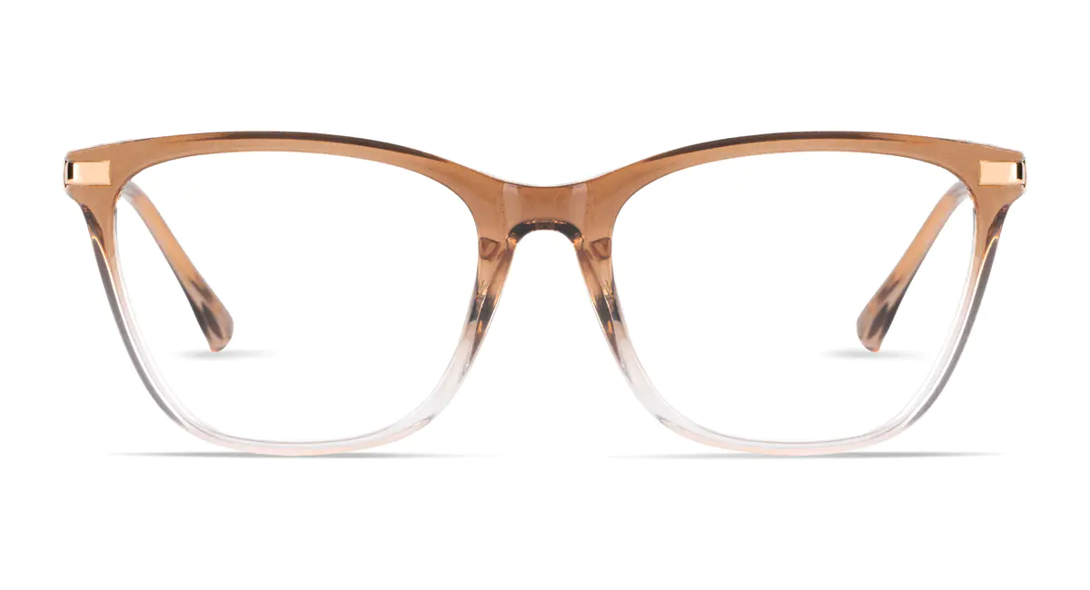 Cat-eye Gradient Brown Eyeglasses