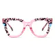 Square Pink/Tortoiseshell Eyeglasses