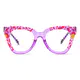 Square Purple/Tortoiseshell Eyeglasses