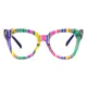 Square Multicolor/Striped Eyeglasses