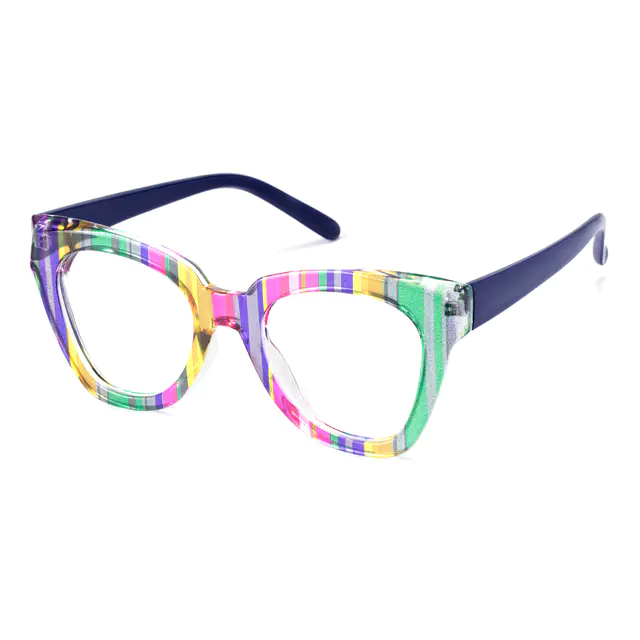 Square Multicolor/Striped Eyeglasses