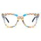 Square Yellow/Blue Eyeglasses