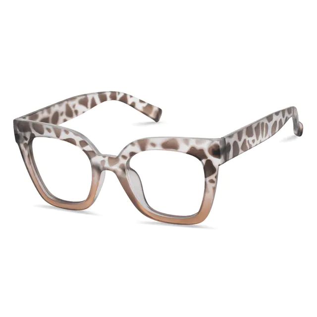 Square Ivory Tortoiseshell Eyeglasses