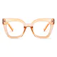Square Transparent Brown Eyeglasses