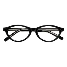 Oval Black Eyeglasses