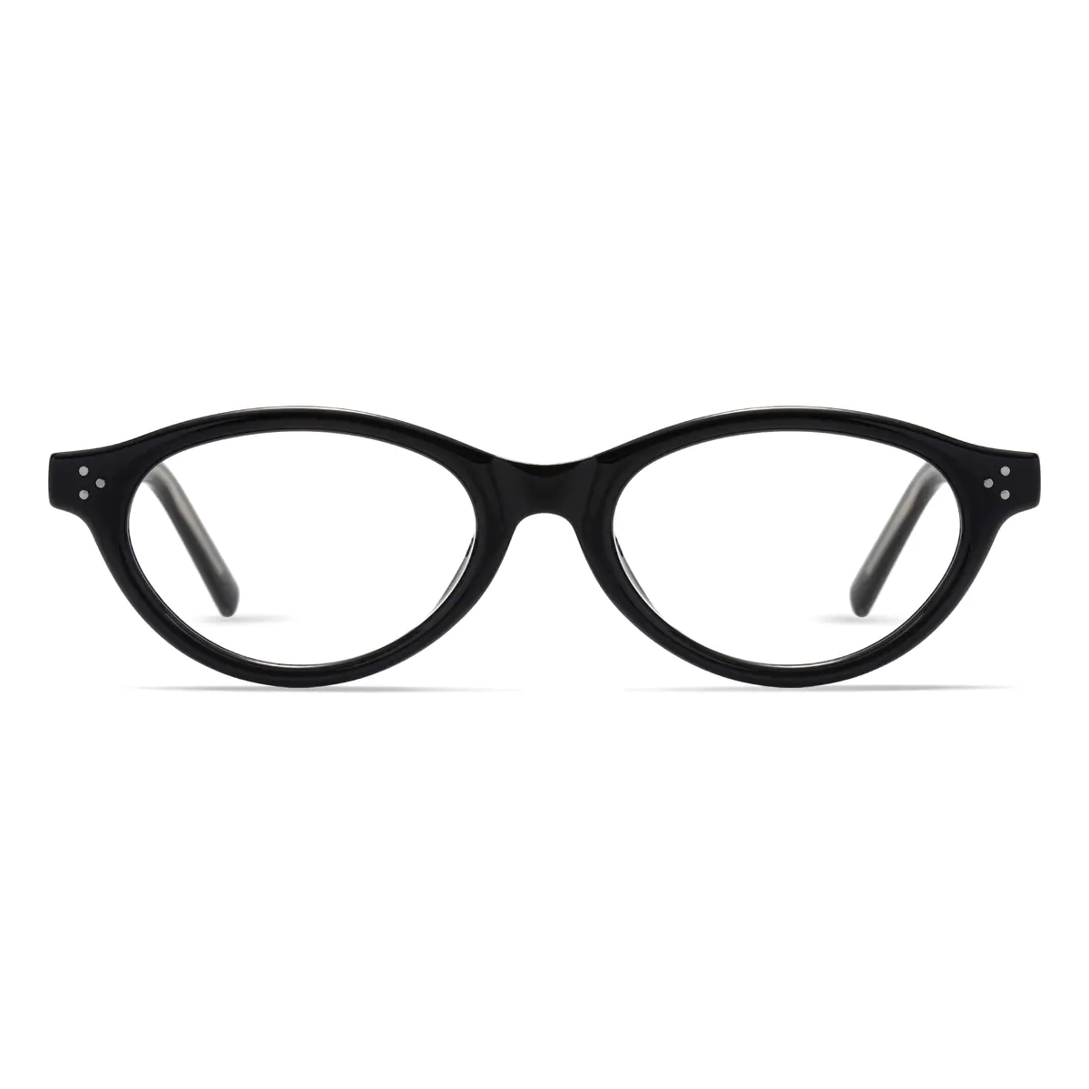 Oval Black Eyeglasses