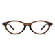 Oval Transparent Brown Eyeglasses