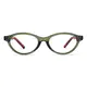 Oval Transparent Green Eyeglasses