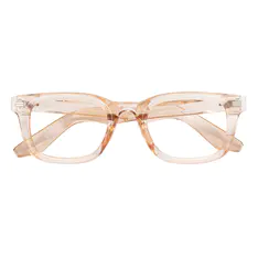 Square Transparent Brown Eyeglasses