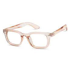 Square Transparent Brown Eyeglasses