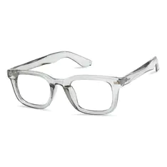 Square Transparent Gray Eyeglasses