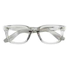 Square Transparent Gray Eyeglasses
