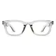 Square Transparent Gray Eyeglasses