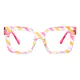 Square Multicolor/Pink Eyeglasses