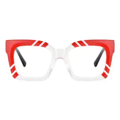 Square Red/Black Eyeglasses