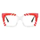 Square Red/Black Eyeglasses
