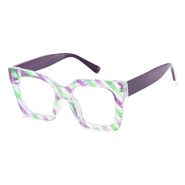 Square Multicolor/Purple Eyeglasses