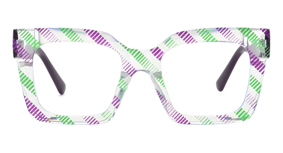 Square Multicolor/Purple Eyeglasses