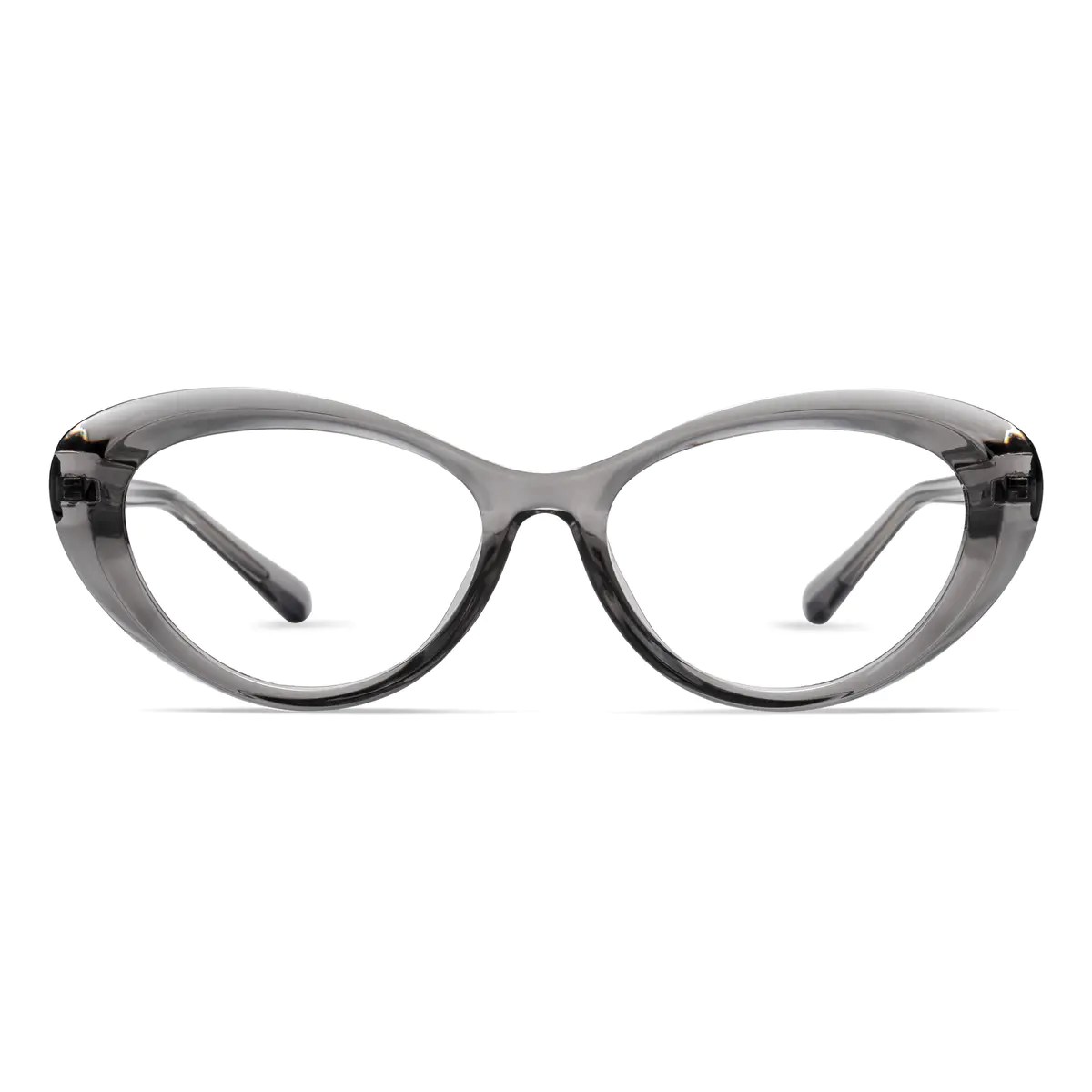Cat-eye Transparent Gray Eyeglasses