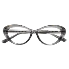 Cat-eye Transparent Gray Eyeglasses