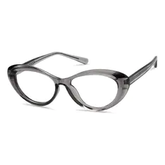 Cat-eye Transparent Gray Eyeglasses