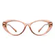 Cat-eye Transparent Brown Eyeglasses