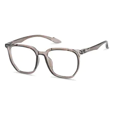 Square Transparent Taupe Eyeglasses