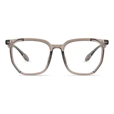 Square Transparent Taupe Eyeglasses
