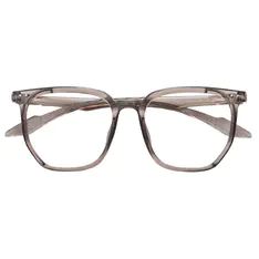 Square Transparent Taupe Eyeglasses